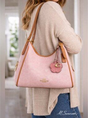 NEW Coach Erin Shoulder Bag In Signature Canvas With Charms NWT